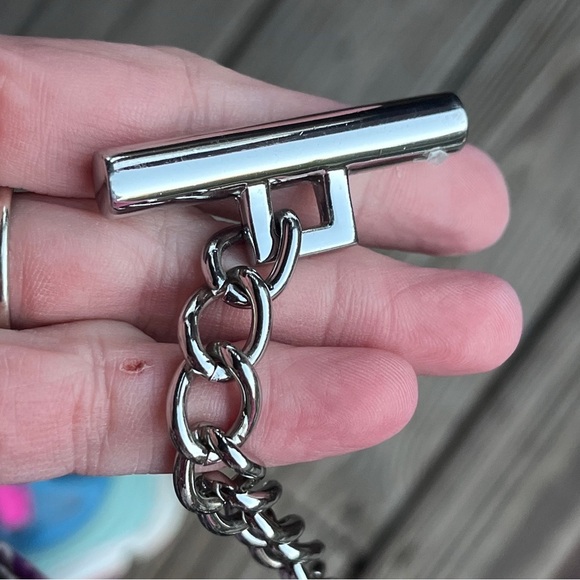 Vera Bradley Plum Petals Handbag Purse with Chain Strap - Picture 3 of 9